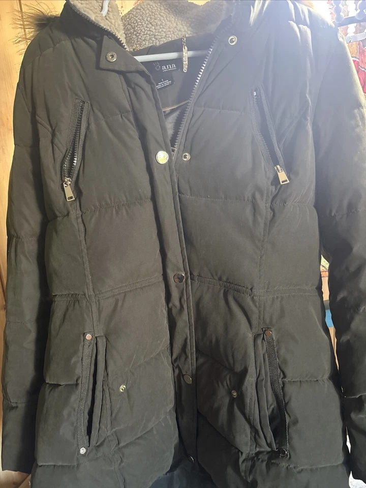 Ana New Approach Mujer Invierno Abrigo Piel Falsa Color Forro Talla Grande Oliva Gr Foto 3 de 4