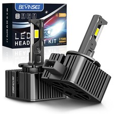 BEVINSEE 2X D1S D1R LED Headlight Bulbs 8000LM HID Xenon Conversion 6000K White
