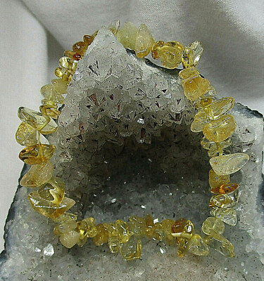 CITRIN    gebr.   Edelstein   Armband    SPLITTERARMBAND  ca. 18cm