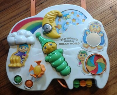Vintage 1985 Glo Worm's Musical Dream World Interactive Crib Toy Playskool-Works