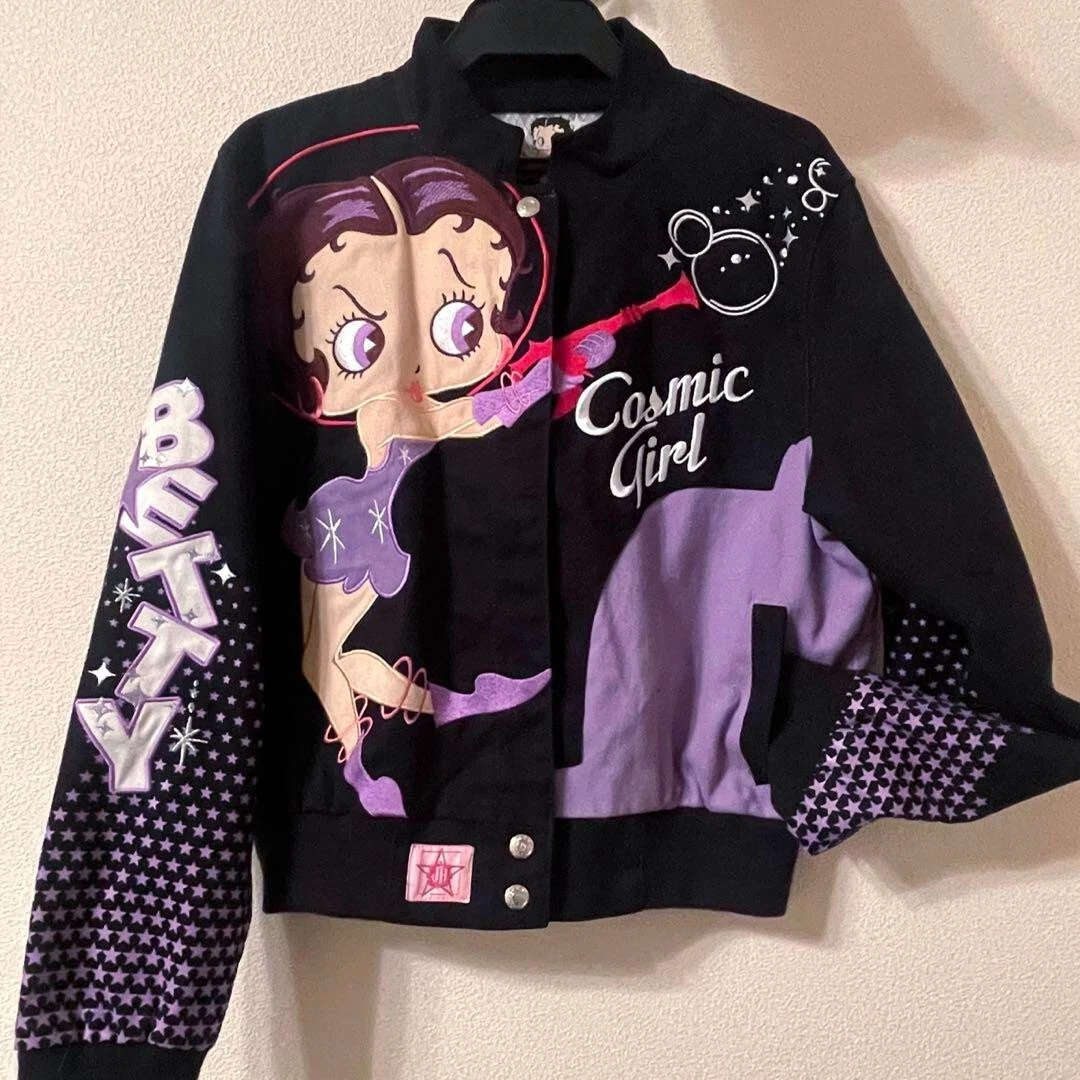 JH Design Betty Boop Blouson Racing Jacket Size S Women's from Japan