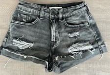 Pacsun Vintage Distressed MoM shorts Denim Shorts Women Size 23 dark gray