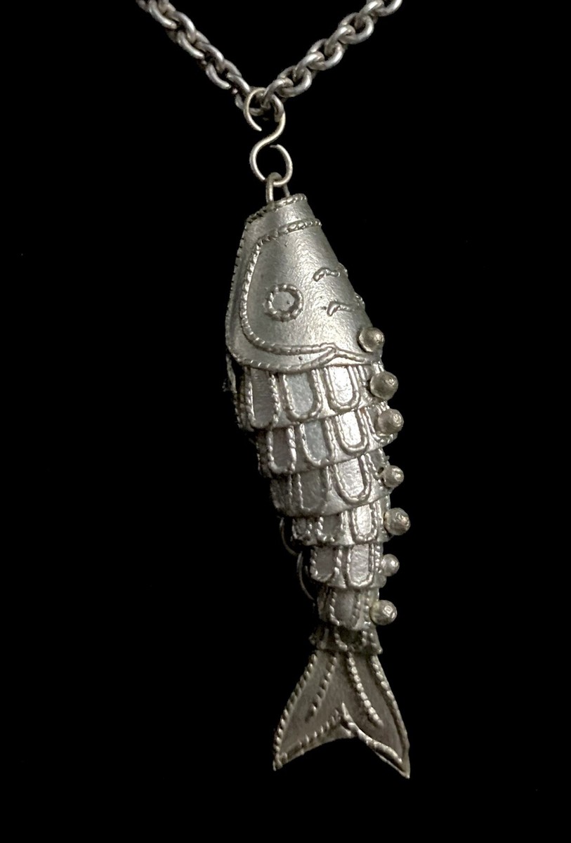 Vintage Articulated Fish Pendant | Jointed Moving Fish | 16 Vintage Articulated Fish Pendant | Jointed Moving Fish | 16
