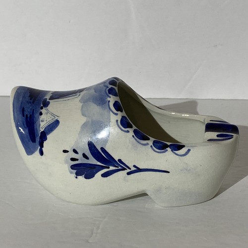 Vintage Delft Blue Windmill Scene Shoe Ashtray - Hinopainco - Blue And White - Picture 4 of 10
