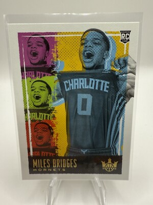 2018-19 Panini Court Kings Rookies Level III Miles Bridges RC #173 Hornets!
