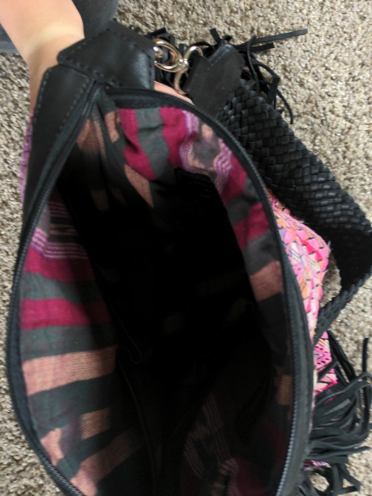 Leather Hand Embroidered Geometric Pattern Grandm… - image 2