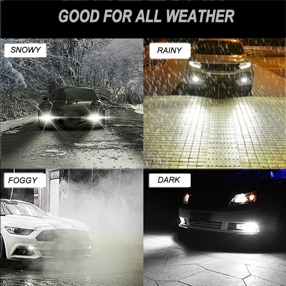 6x 9005 9006 880 Led Headlight Foglight Xenon White For Saturn SC1 SC2 1997-2002 Foto 2 de 4