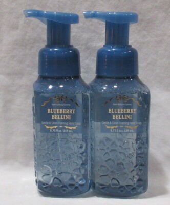Bath & Body Works Gentle & Clean Foaming Hand Soap Lot Set 2 BLUEBERRY BELLINI