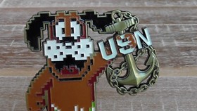 USN Nintendo NES Duck Hunt Dog CPO Challenge Coin #125Y