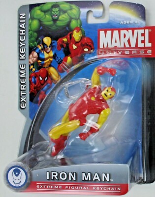 MARVEL Universe IRON MAN Keychain Keyring Tony Stark Stan Lee Extreme Retired S2