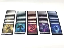 X50 Full Art Nyx Lands MTG Theros Beyond Death Basic (10 of each) Energy