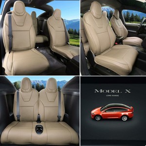 Details About Pu Leather Car Seat Cover Fit For Tesla Model X 2016 2019 6 Seat Easy To Install