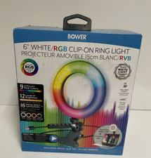 Title: BOWER 6" RGB Clip-On Ring Light   Adjustable LED Light for Video  Stream