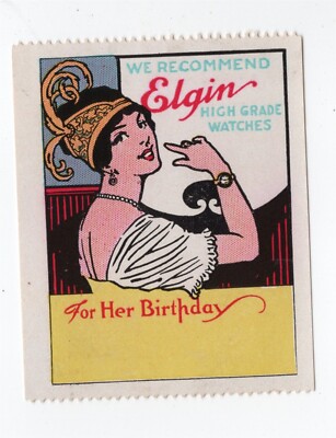 ELGIN HIGH GRADE WATCHES FOR HER BIRTHDAY POSTER STAMP