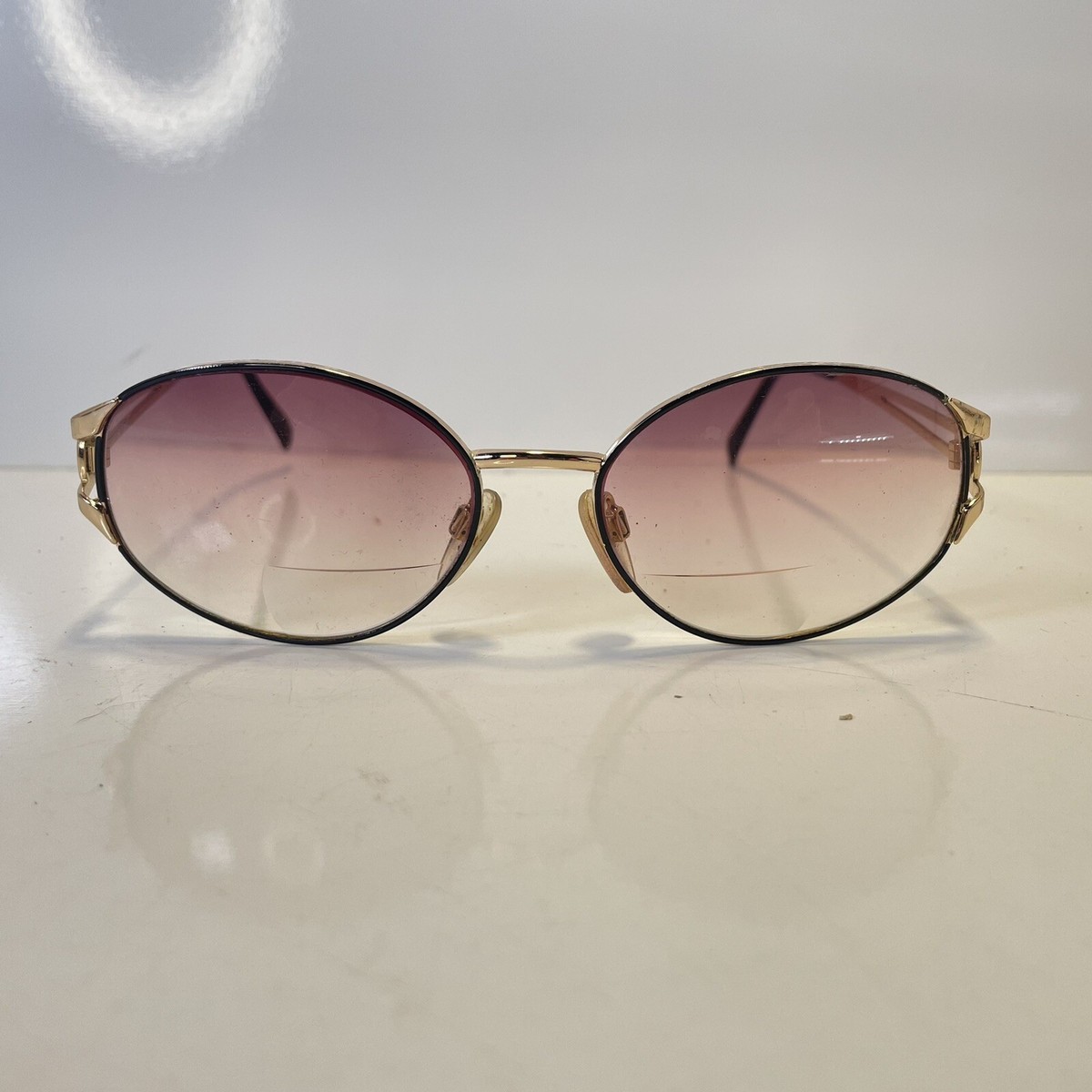 Vintage Sergio Tacchini S.T1084-S Black Gold Oval Sunglasses‎ Italy FRAMES ONLY Sergio Tacchini Original Vintage Sunglasses | eBay main image 4