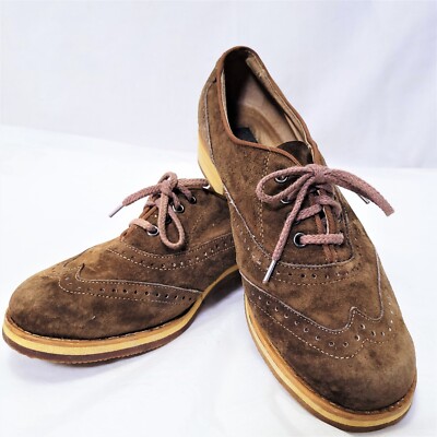1970s BOHO Hippie Suede *OXFORD SADDLE* Lace-Up DERBY