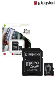 KINGSTON 32GB 64GB Micro SD SDHC Class 10 Memory Card TF With SD