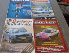 MODERN MOTOR 4 MAGAZINES VINTAGE April 79, March 80, Feb 82, Aug 82.