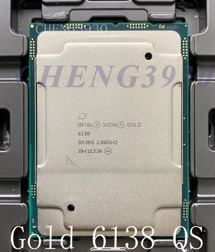 Intel Xeon Gold 6138  Beta 20 Core 2ghz 14nm 125w CPU processor