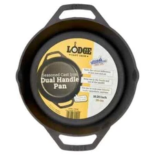 Lodge Cast Iron Seasoned Cast Iron 10.25" Dual Handle Pan
