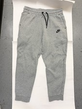 Nike Gray Jogger Pants Drawstring Elastic Waist Zip Pocket Size Youth Boys L