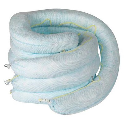 Brady Env810 Sorbent Boom, 65 Gal, 8 In X 10 Ft, Oil, Blue, 4 Pk