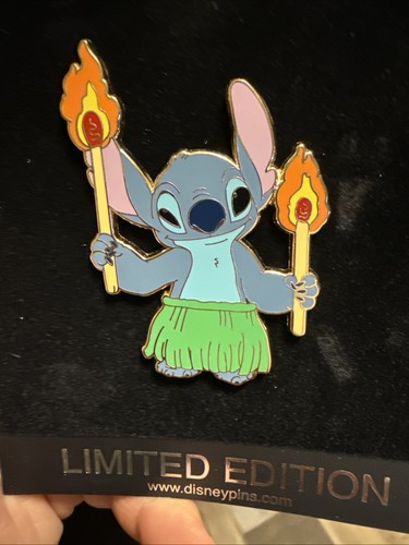 Disney Shopping - Stitch - Torches - Aloha LE 100 Pin 62175 Hawaiian Tiki  - Picture 3 of 6