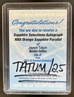 2025 Bowman Chrome Sapphire Basketball Orange Jayson Tatum #SSA-JT