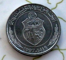 COIN TUNISIA 1/2D 1983 UNC A1