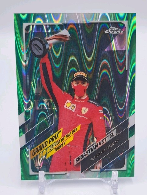 Sebastian Vettel 2020 Topps Chrome Formula 1 Autographs Green Refractor