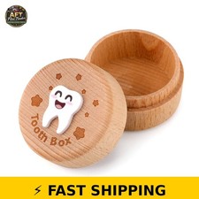 3D Carved Fairy Tooth Box by PEUTIER - Beech Wood Storage Container