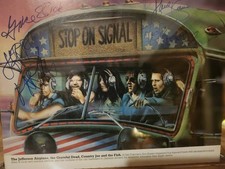 Original Grateful Dead SIGNED Bus JERRY GARCIA, GRACE SLICK Jefferson Airplane