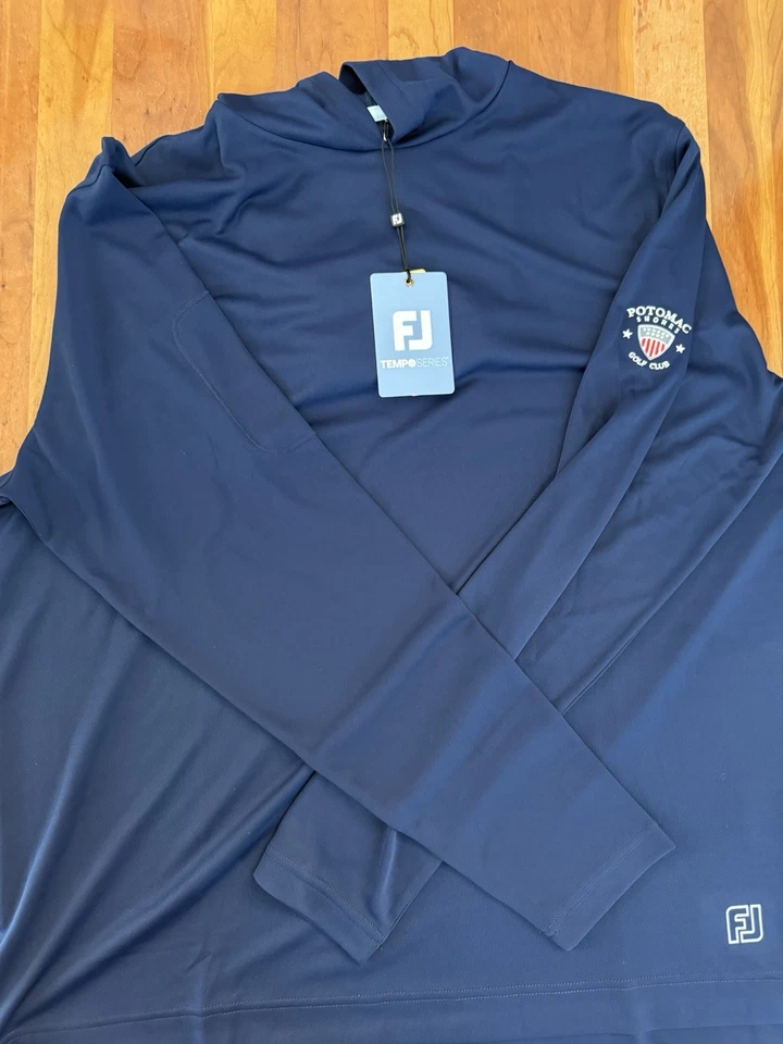 Sudadera con capucha FootJoy TempoSeries Sun para hombre con logotipo azul marino XL NUEVA CON ETIQUETAS CG-229 Foto 3 de 3