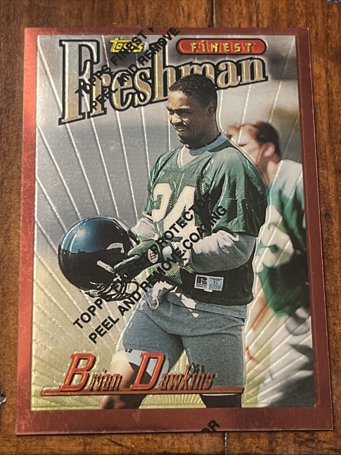 1996 Topps Finest #344 Brian Dawkins RC W/Coating Philadelphia Eagles