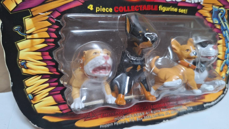 Homies HOOD HOUNDS Set de Estatuillas Sic-Em! Serie 2 2003 raro difícil de encontrar Foto 3 de 4