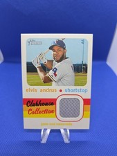2020 Topps Heritage Elvis Andrus Clubhouse Collection Game Used Jersey -Rangers 