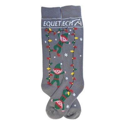 Equetech Junior Cheeky Elf Weihnachten festliche Reitsocken (2 Paar) - UK12-4