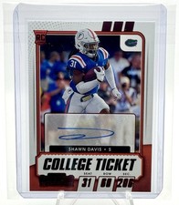 2021 Panini Contenders Draft Picks College Ticket Red Auto Shawn Davis FL Gators