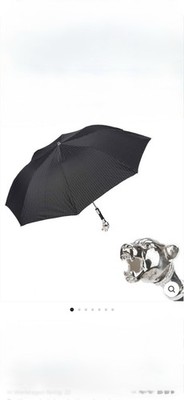 Taschen-Regenschirm Pasotti by Swarovski Schwarz
