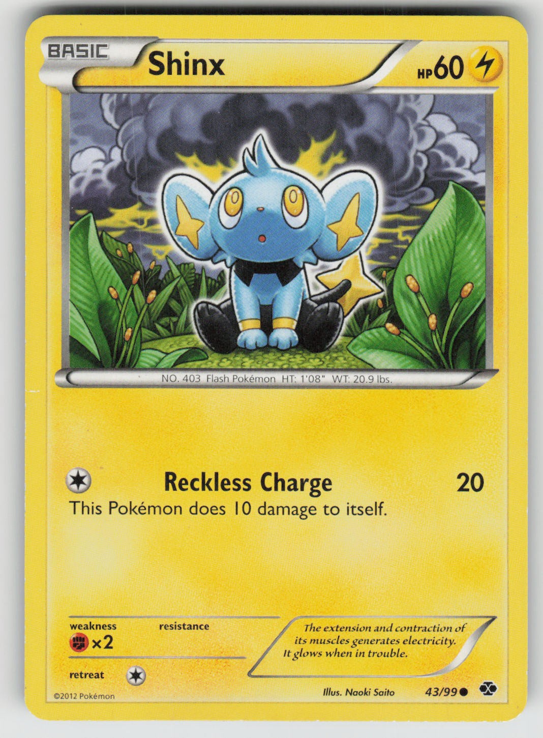 Shinx 43/99 Common Next Destinies Pokemon Moderately Played