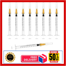 25 Gauge 1 inch Needle with Syringe 30Pack,1ml Luer Lock Disposable Syringes