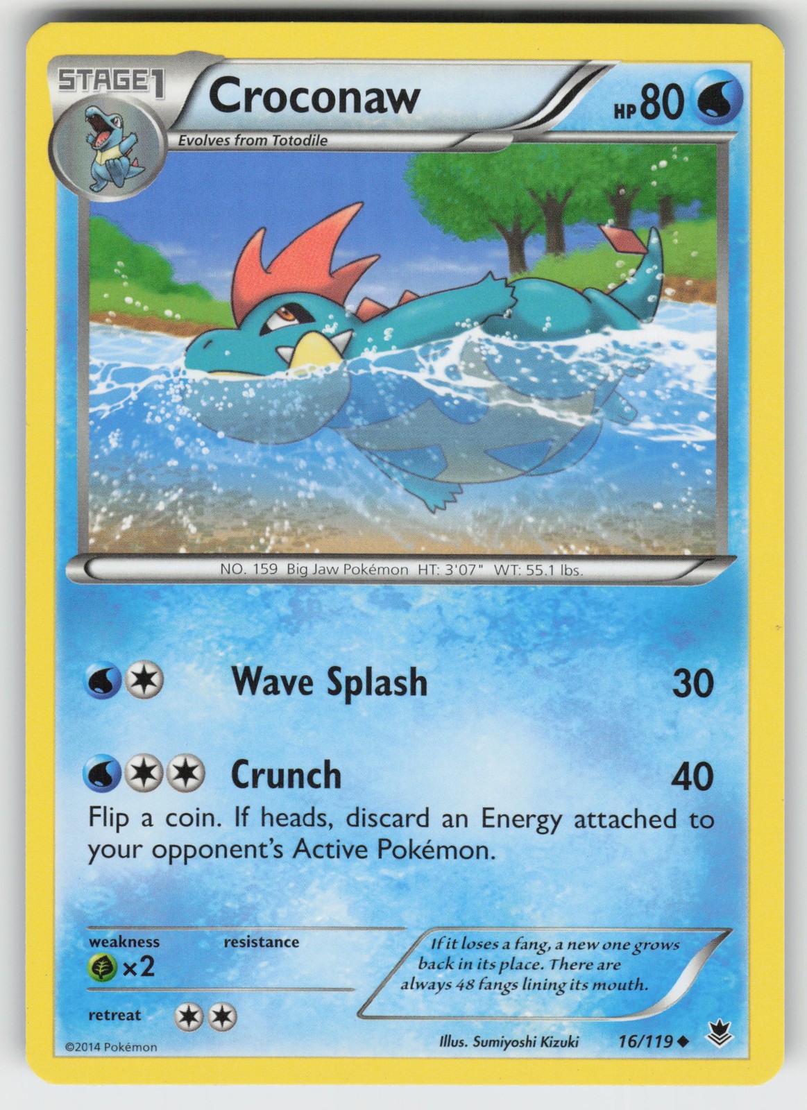 Croconaw XY - Phantom Forces 16/119 Uncommon LP Pokemon