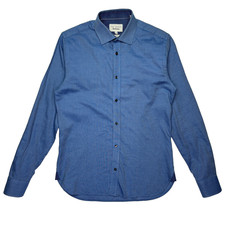 Ted Baker Endurance Men  s 15 Slim Fit Blue Geometric Button Up Shirt