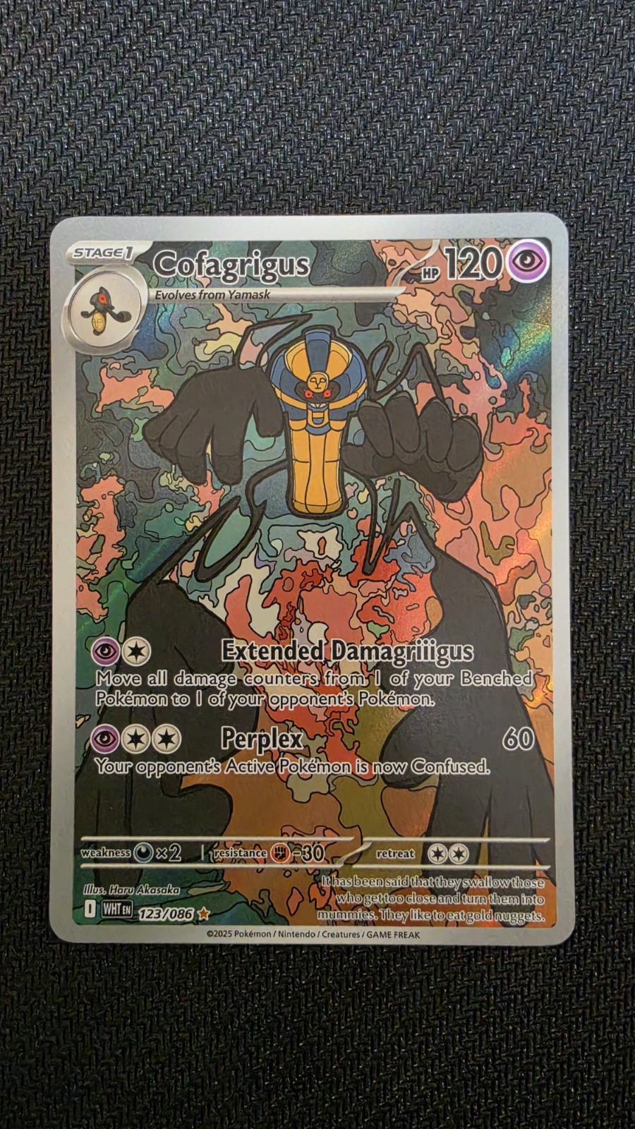 Cofagrigus 123/086 Illustration Rare Pokemon TCG White Flare NM