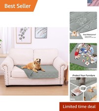 Lightweight Waterproof Pet Blanket - Versatile Couch Cover 30x53 Inch Grey/Gray