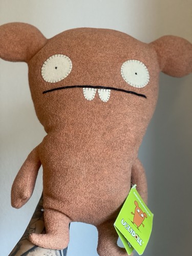 Vintage Uglydoll Chuckanucka Plush Toy Orange Brown 14" Pretty Ugly rare 2006