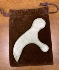 Natural 1pc Jade Gua Sha Body Massage Stick Muscle Pain Therapy Tool