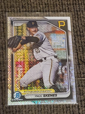 #ad 2024 Bowman Chrome Prospects Paul Skenes #BCP 125 Mojo Refractor RC $12.99