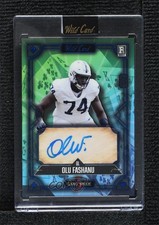 2024 5 Card Draw Classic Blue/Green Blue Foil 1/2 Olumuyiwa Fashanu Olu Auto 7m3