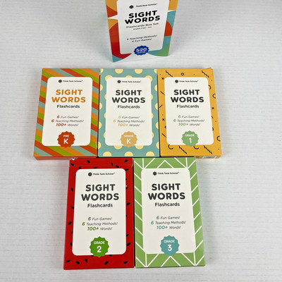 Think Tank Scholar 520 Sight Words Flash Cards Grades PK To Grade 3 COMPLETE